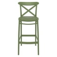 thumbnail image 6 of Compamia Cross Contemporary Resin Indoor Outdoor Bar Stool Olive Green, 6 of 7