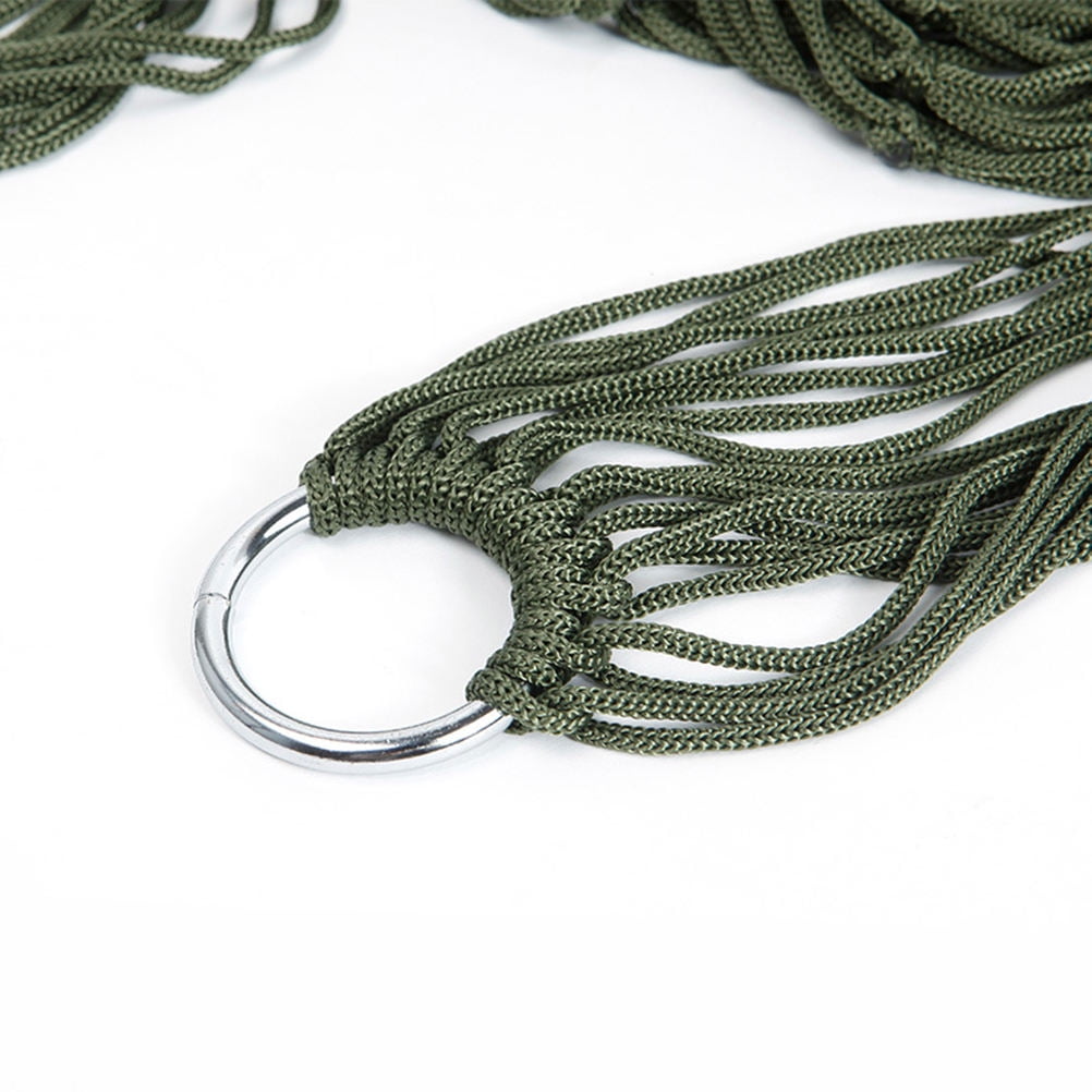 WHAMVOX 2-Pack Outdoor Leisure Sleeping Hammocks Hanging Beds for Camping Hunting Nylon Swing Bed, Army Green, 240x80cm