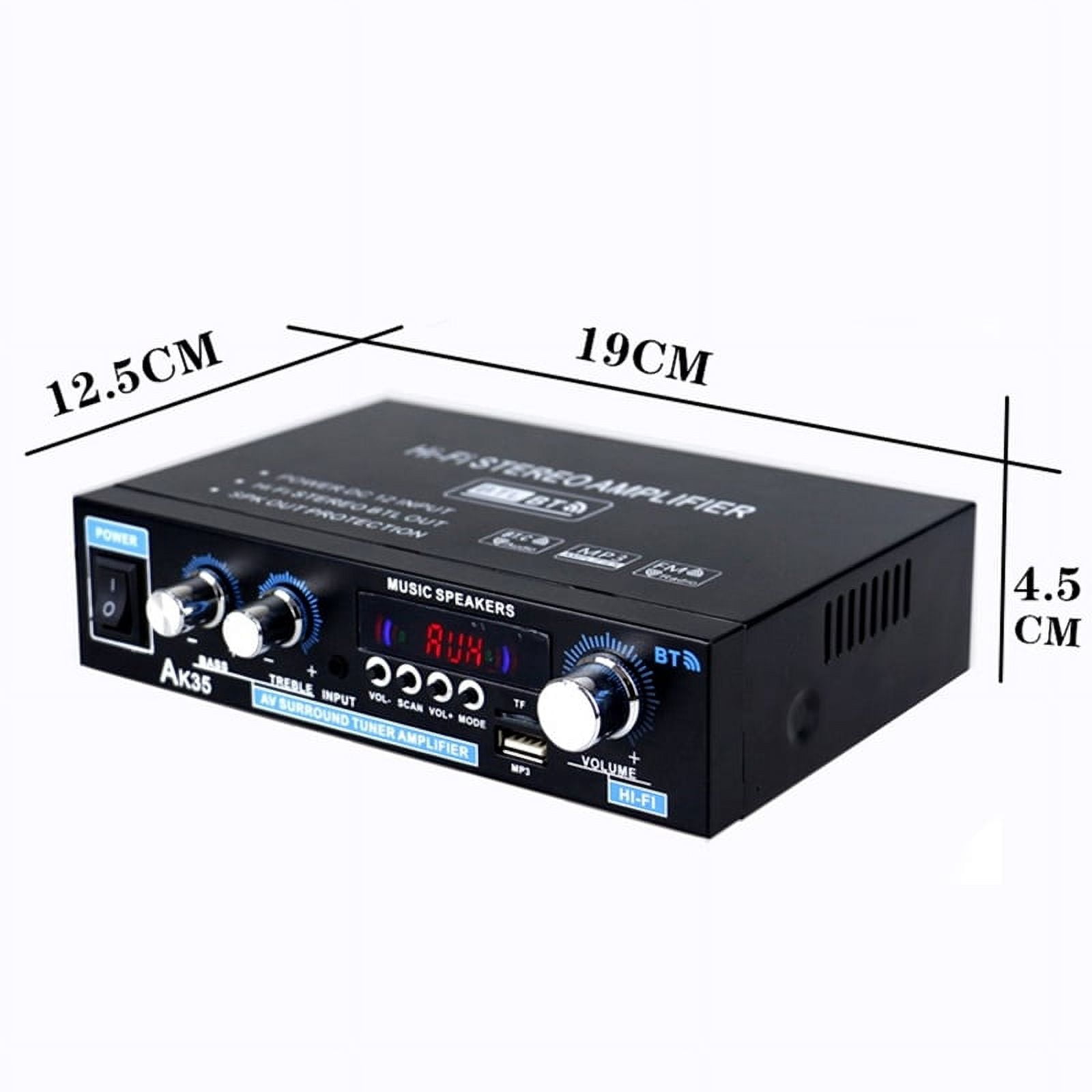 400W + 400W Mini Digital Home Car Audio Amplifier Car Subwoofer Amplifier HiFi Stereo Bass Power Speaker FM Bluetooth Amplifier ,Wide Application
