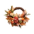 thumbnail image 1 of coronas de de gracias,Corona artificial de Halloween para colgar en entrada,decoraciones acción de gracias calabaza otoño,Corona artificial rústica de otoño para, 1 of 8