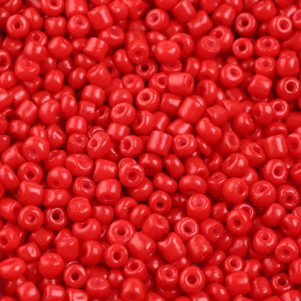 Baking Paint Glass Seed Beads Red 6/0 4~5x3~4mm Hole: 1~2mm about 500pcs/50g 50g/bag 18bags/2pounds