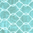 thumbnail image 1 of Ahgly Company Indoor Square Trellis Light Blue Modern Area Rugs, 5' Square, 1 of 4