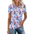 thumbnail image 2 of DHFJKG Polo Shirts For Women Fashion Graphic Short Sleeve Regular Fit Stretchy Soft Golf Shirts Versatile Tops, 2 of 3