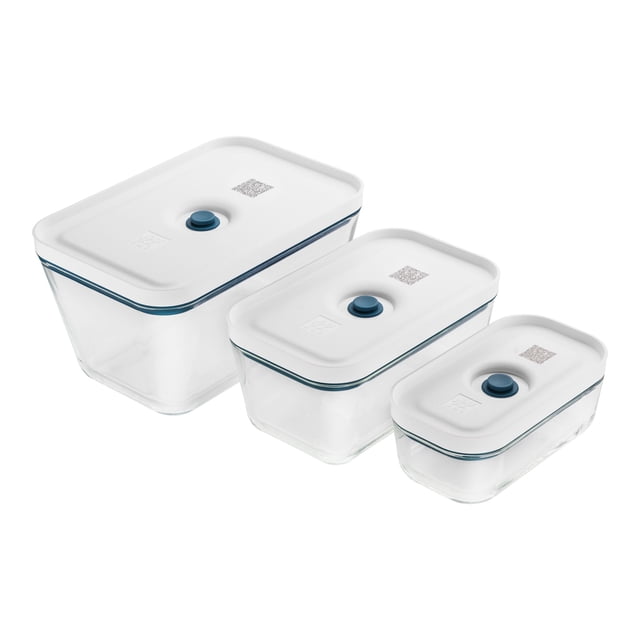 ZWILLING Fresh & Save S/M/L / 3 Piece Vacuum Box Set, Glass, La-Mer