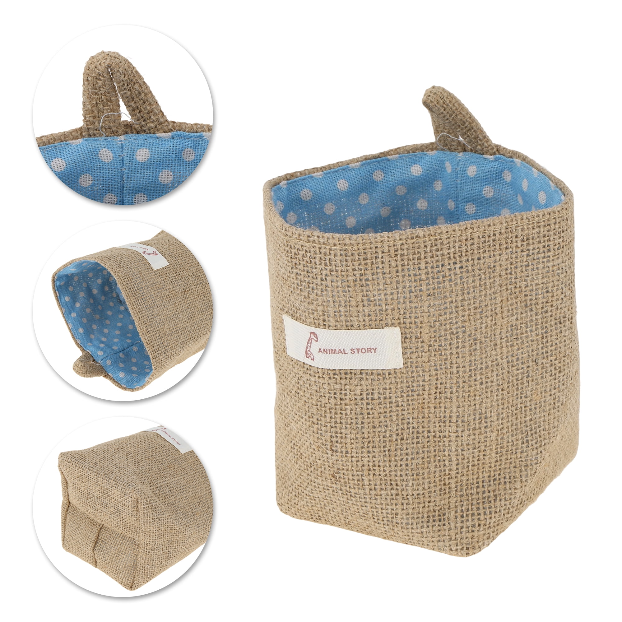 Unique Bargains Simple Reusable Hanging Storage Bags 1 Pc Yellow Brown, Light Blue