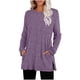 thumbnail image 2 of HongQid Womens Sweaters Crewneck Long Sleeve Shirts with Pockets Fall Outfits 2025 Fashion Winter Clothing Side Slit, 2 of 5