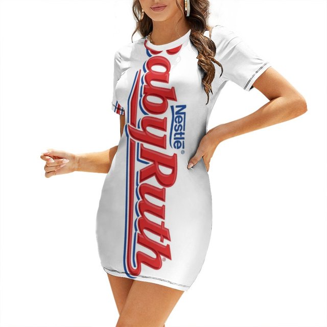 Robe Élégante Douce d'Halloween Baby Ruth pour Femmes, Robe Kawaii à Col Carré Baby Ruth pour Halloween