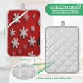 thumbnail image 3 of 2 Pack Pot Holders for Kitchen Heat Resistant Hot Pads Sets for Cooking Baking Red and White Snowflakes, 3 of 7