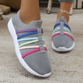 thumbnail image 2 of SCHUHLAND Women's Colorful Strap Breathable Mesh Flats - Slip-On Casual Shoes, Soft Bottom, Plus Size 43, Low Heel Summer Sneaker, 2 of 16