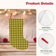 thumbnail image 4 of Uemuo Yellow Checkered Plaid Print Christmas Stockings, 18inch Xmas Hanging Stocking Decorations for Christmas Party Family Decor, 4 of 7
