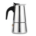 thumbnail image 1 of WALFRONT Stainless Steel Percolator Moka Pot Espresso Coffee Maker Stove Home Office Use 100ml/200ml/300ml/450ml, 1 of 8