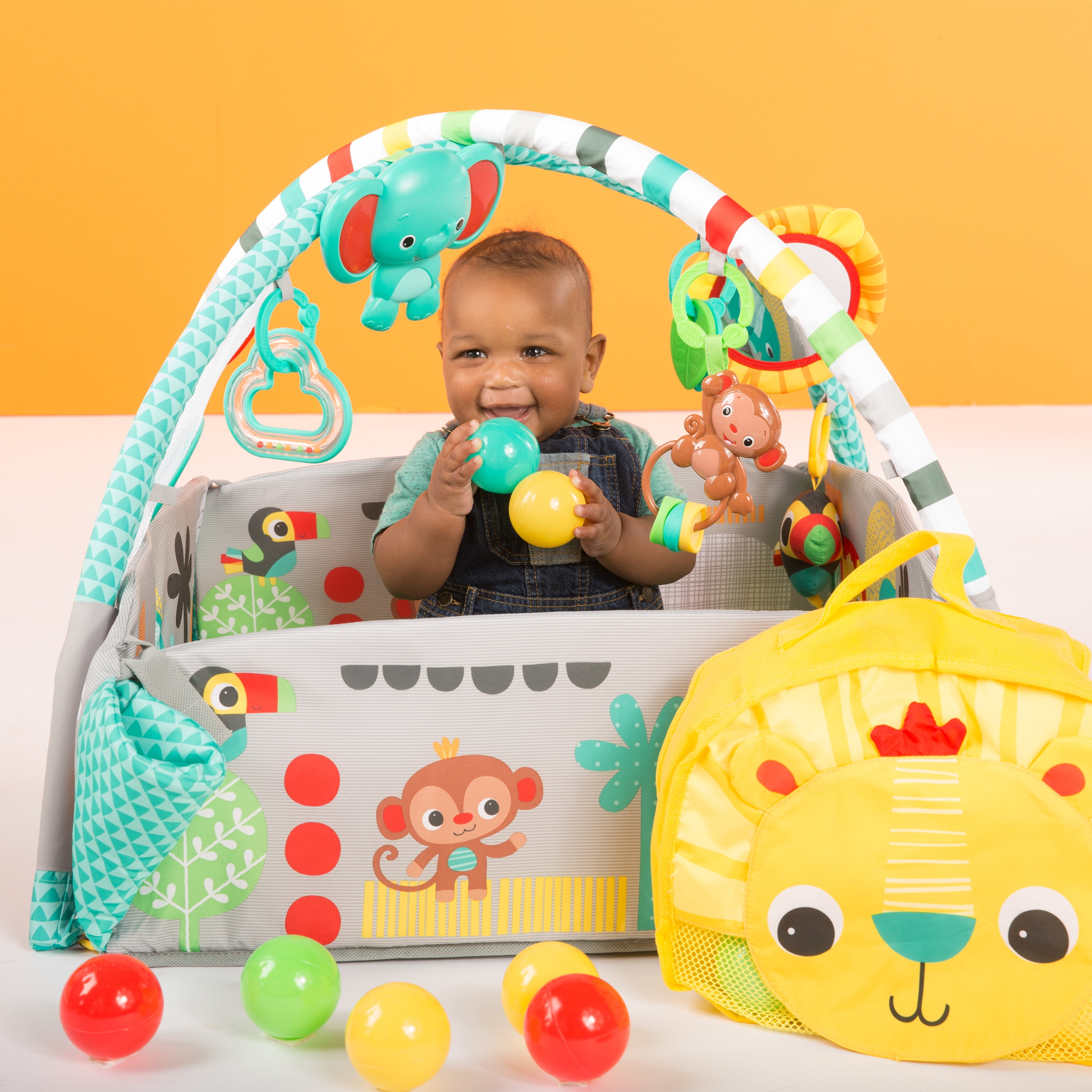 BRIGHT STARTS Tapis d'éveil 5 en 1 - your way ball play™ activity gym &  ball pit – Totally tropical au meilleur prix