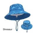 thumbnail image 4 of XZNPDUCQ Boys And Girls Beach Sun Hat Children Bucket Hat Comfortable Sun Shading Breathable Stylish Dinosaur Cartoon Print, 4 of 4
