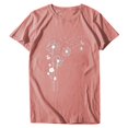 thumbnail image 4 of Women's Dandelion Print T Shirts Cute Graphic Tees Short Sleeve Summer Tee Tops, 4 of 5