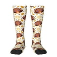 thumbnail image 2 of Picia Women Crew Soft Moisture-wicking Socks Fall Turkey Pattern Design Cotton Socks, One Size fit All, 2 of 9