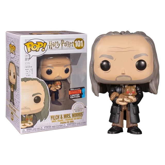 POP! Funko Movies: Harry Potter - FILCH & MRS. Norris - NYCC 2019 Fall Convention Exclusive Funko -