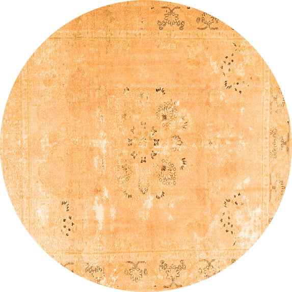 Ahgly Company Indoor Round Persian Orange Traditional Area Rugs, 7' Round