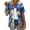 Royal Blue, variant on NFTOEIULA Women Hawaiian Floral Print Oversized Short Sleeve Shirt T-shirt