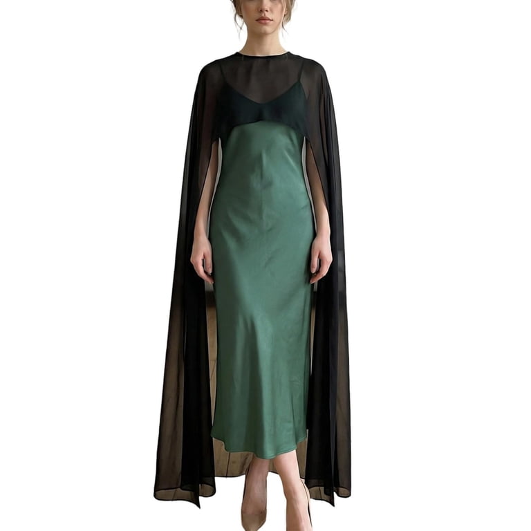 poncho evening dress Random Cut] Plus Size Women's Round Neck Poncho, Pearl Decor Mesh  Embroidery Patchwork Elegant Luxury Party Evening Dress Wedding
