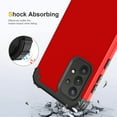 thumbnail image 4 of for Samsung Galaxy A52 5G Case, 3 in 1 Heavy Duty Rugged Hybrid Anti Slip Shockproof Hard PC Cover Soft Silicone Bumper Non-Slip Protective Phone Case Cover for Samsung Galaxy A52 5G,Red, 4 of 7