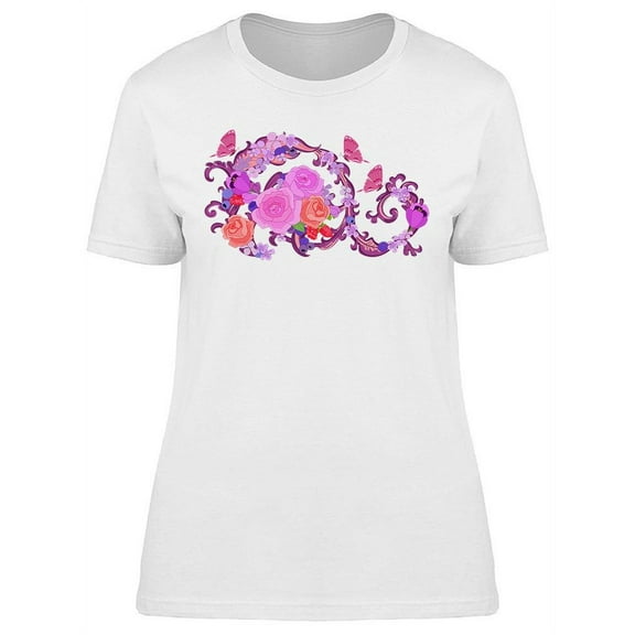A Filgree Of Flowers T-Shirt Women -Image by Shutterstock, Female XX-Large