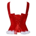 thumbnail image 3 of Grebrafan Corset de Noël Rehausseur Bretelles Bustier Rouge TG, 3 of 5