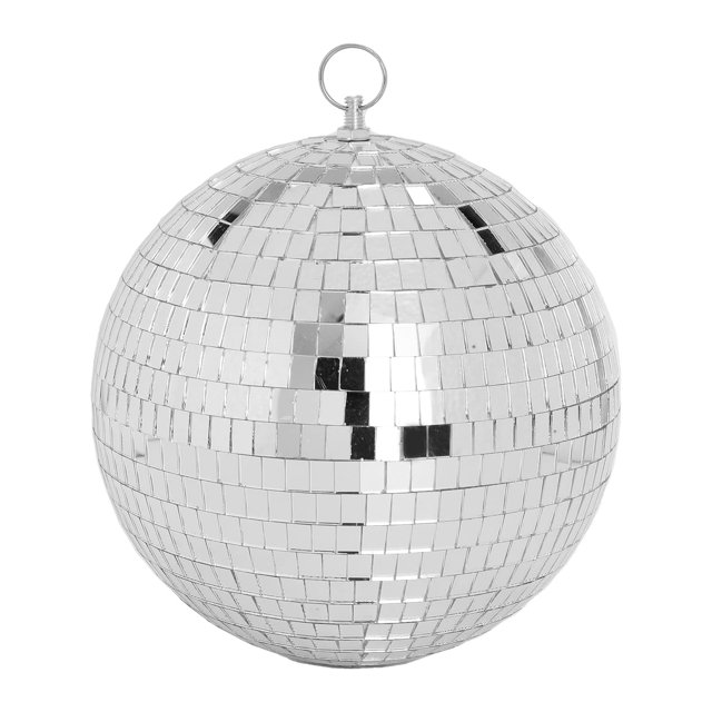 Espejo con forma de bola de discoteca DJBoomy, 20 cm, plateada, colgante con anillo