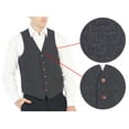 thumbnail image 5 of Gioberti Men's 6 Button Slim Fit Formal Herringbone Tweed Vest, 5 of 5