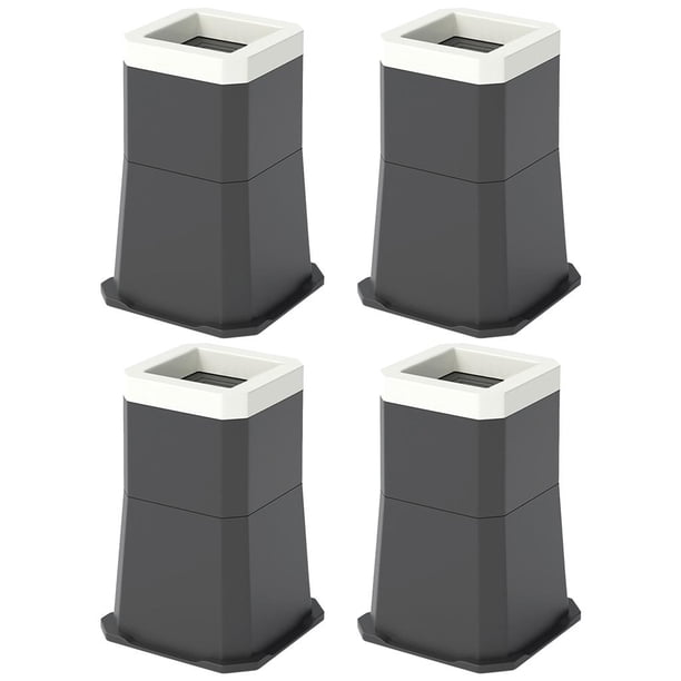 Protectores de patas para sillas, sillas, escritorios y camas. Silenciosos, con absorción de impactos y gran resistencia. Incluyen almohadillas protectoras para el suelo. Negro