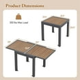 thumbnail image 3 of Gymax Table de Patio Extensible 31,5 Pieds'-63 Pieds' avec Orthèse en L Incluse pour Fixation Extérieur, 3 of 10