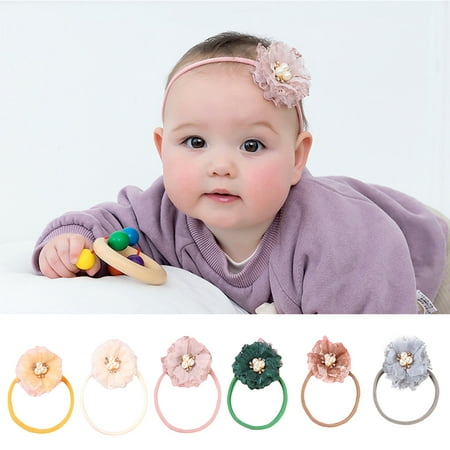 Koszal Baby Girl Flower Rhinestone Faux Pearl Headband Thin Hair Band  Headwear Decor | Walmart Canada