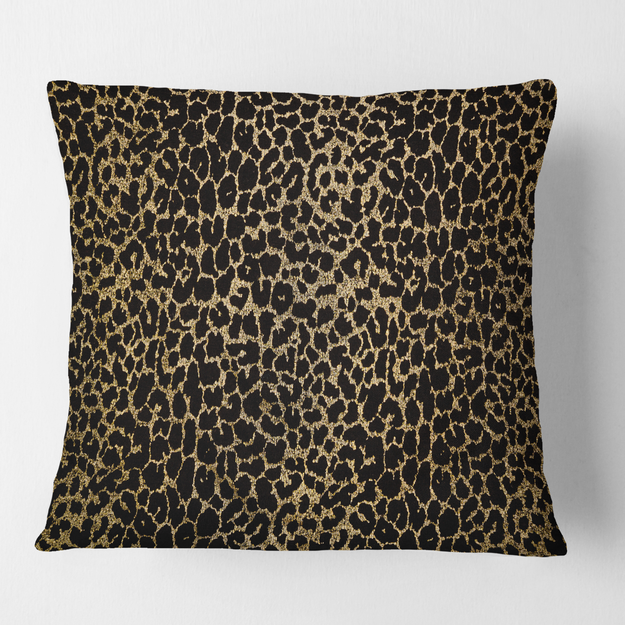 Designart Leopard Fur Safari V' Mid-Century Modern Throw Pillow - 16x16