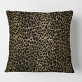thumbnail image 2 of Designart Leopard Fur Safari V' Mid-Century Modern Throw Pillow - 18x18, 2 of 2