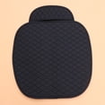 thumbnail image 4 of Cojín interior del asiento Cojín antideslizante Cojín libre Corbata transpirable Funda de asiento Alfombra de felpa para automóvil Auto Four Seasons (Negro), 4 of 5
