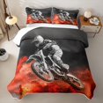 thumbnail image 2 of Castle Fairy Grunge Motocross Bike Twin Quilt Set,Intense Off-Road Graphic Twin Coverlet Set,Black Red, 2 of 7