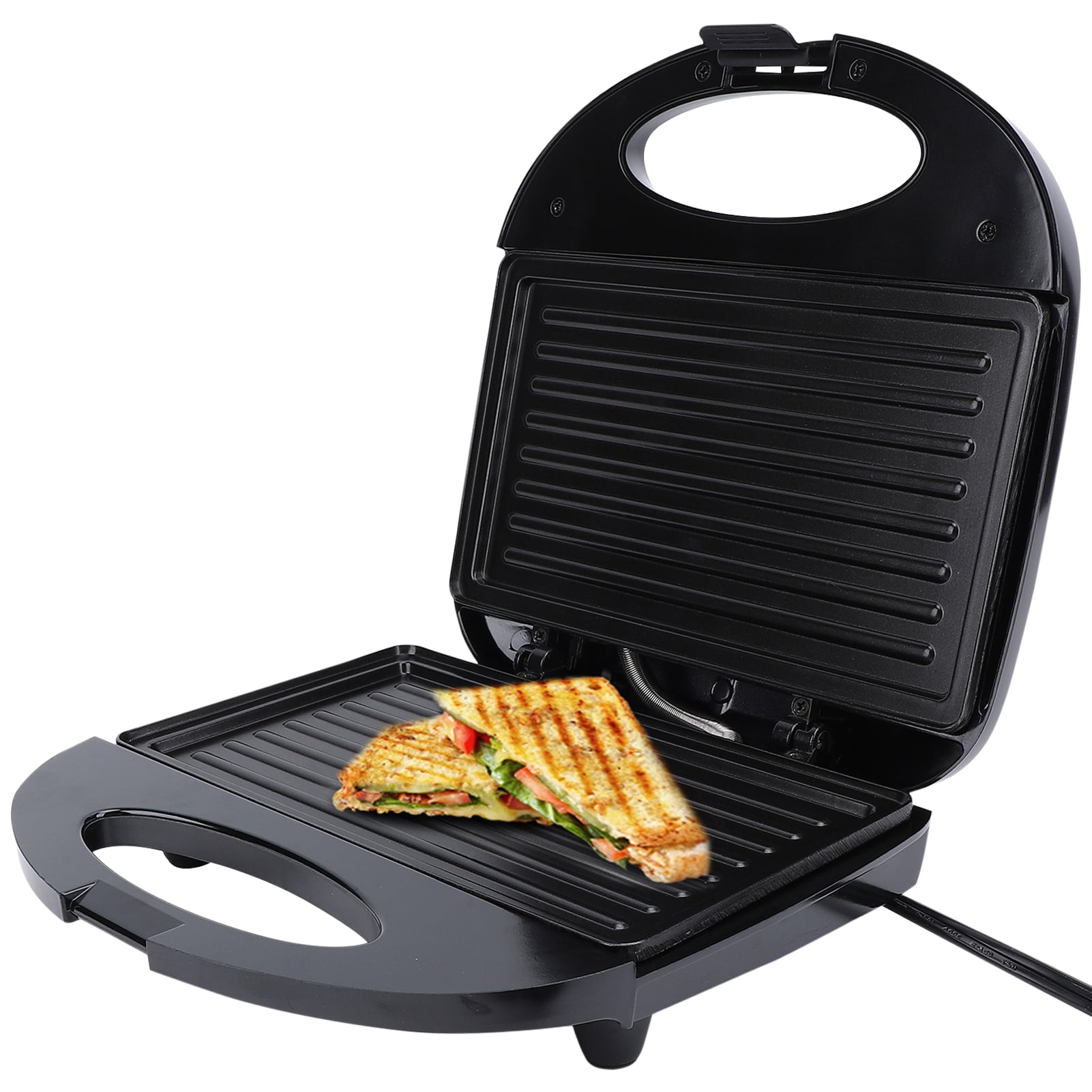 Panini Breakfast Machine Press Grill, 750W Non-Stick Sandwich Press Maker for Sandwich, Burgers, Steak