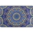 thumbnail image 4 of Dreamtimes Watercolor Mandala Area Rug 72x48in Blue Ethnic Floor Carpet for Indoor Living Dining Room and Bedroom Area, 4 of 7