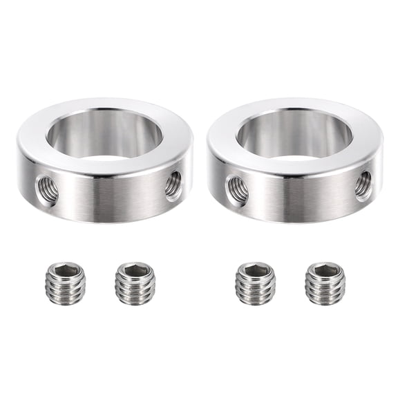 2pcs Stainless Steel Shaft Collar, 32mm ID 50mm OD 16mm Thickness Double Hole