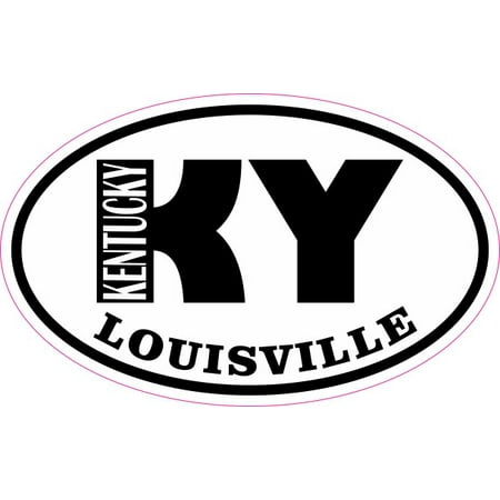 4in x 2.5in Oval KY Louisville Kentucky Sticker