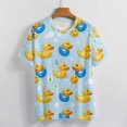 thumbnail image 3 of Rubber Duckies Blue Women's Short Sleeve Tops Casual Blouses T Shirt, 3 of 6