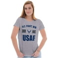 thumbnail image 3 of US Air Force Fly Fight Win USAF Women's T Shirt Ladies Tee Brisco Brands S, 3 of 5