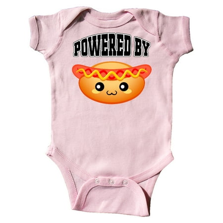 

Inktastic Hot Dog Powered By Hotdogs Gift Baby Boy or Baby Girl Bodysuit