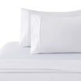 thumbnail image 3 of Marina Decoration 600 Thread Count Ultra Soft Deep Pocket Hotel Standard Solid Bedding Long Staple Percale Cotton All Season 4 Pieces Sheet Set with 2 Pillowcases, White Color King Size, 3 of 8