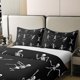 thumbnail image 4 of Algodón Natural Sugar Skull Funda Nórdica King,Negro Blanco Esqueleto Huesos Ropa de Cama, 4 of 7