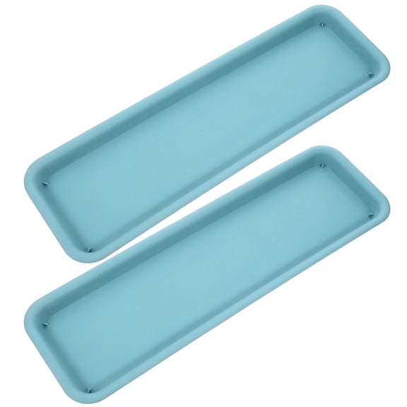OATIPHO Rectangular PP Plant Trays Blue Waterproof for Home Drip Tray