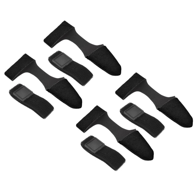 Unique Bargains Accessoire de Fixation pour Pointe et Attache de Canne à Pêche Noir 4 Pièces