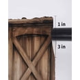 thumbnail image 6 of Retro Brown Door Curtains 54 Inch Length, Sheer Curtains for Bedroom Living Room Window Country Vintage Wooden Door Rod Pocket Voile Drapes Kitchen Curtains Small Half Window 42"x54" 2 Panels, 6 of 6