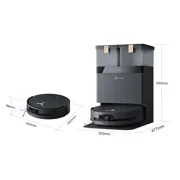 Ecovacs Deebot X8 Pro Omni روبوت المكنسة الكهربائية والممسحة، 18000 باسكال، Ozmo Roller مسح ذاتي الغسيل الفوري
