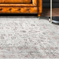 thumbnail image 6 of Distressed Floral Medallion Indoor Area Rug, Dark Walnut, 5' x 7' 6", 6 of 6