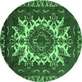 thumbnail image 1 of Ahgly Company Indoor Round Oriental Emerald Green Industrial Area Rugs, 8' Round, 1 of 4